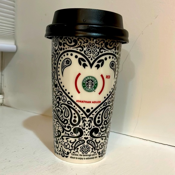 Collectors edition Starbucks ceramic Jonathan Adler thermal travel cup - Picture 2 of 12